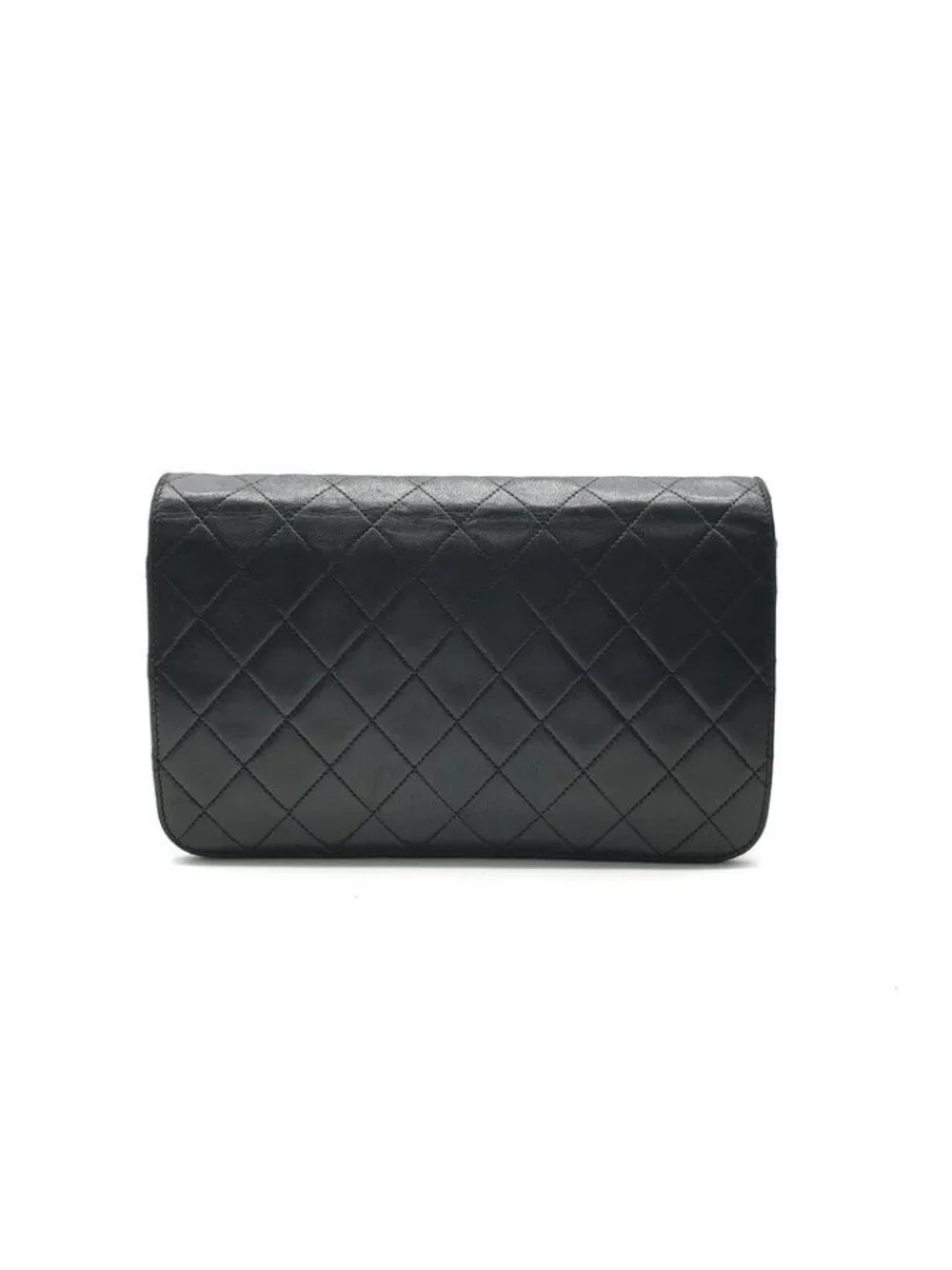 Chanel CC Logo Quilted Push Lock Chain Shoulder Bag Black